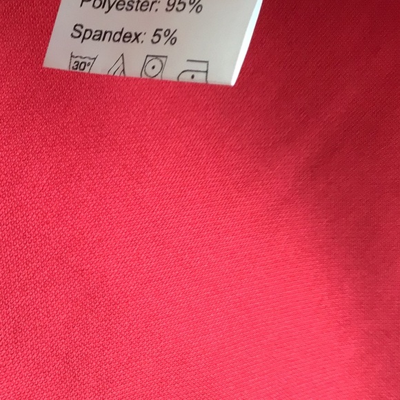 NWOT Plus size puff sleeve red mock neck blouse shirt 3X stretch - Picture 3 of 5